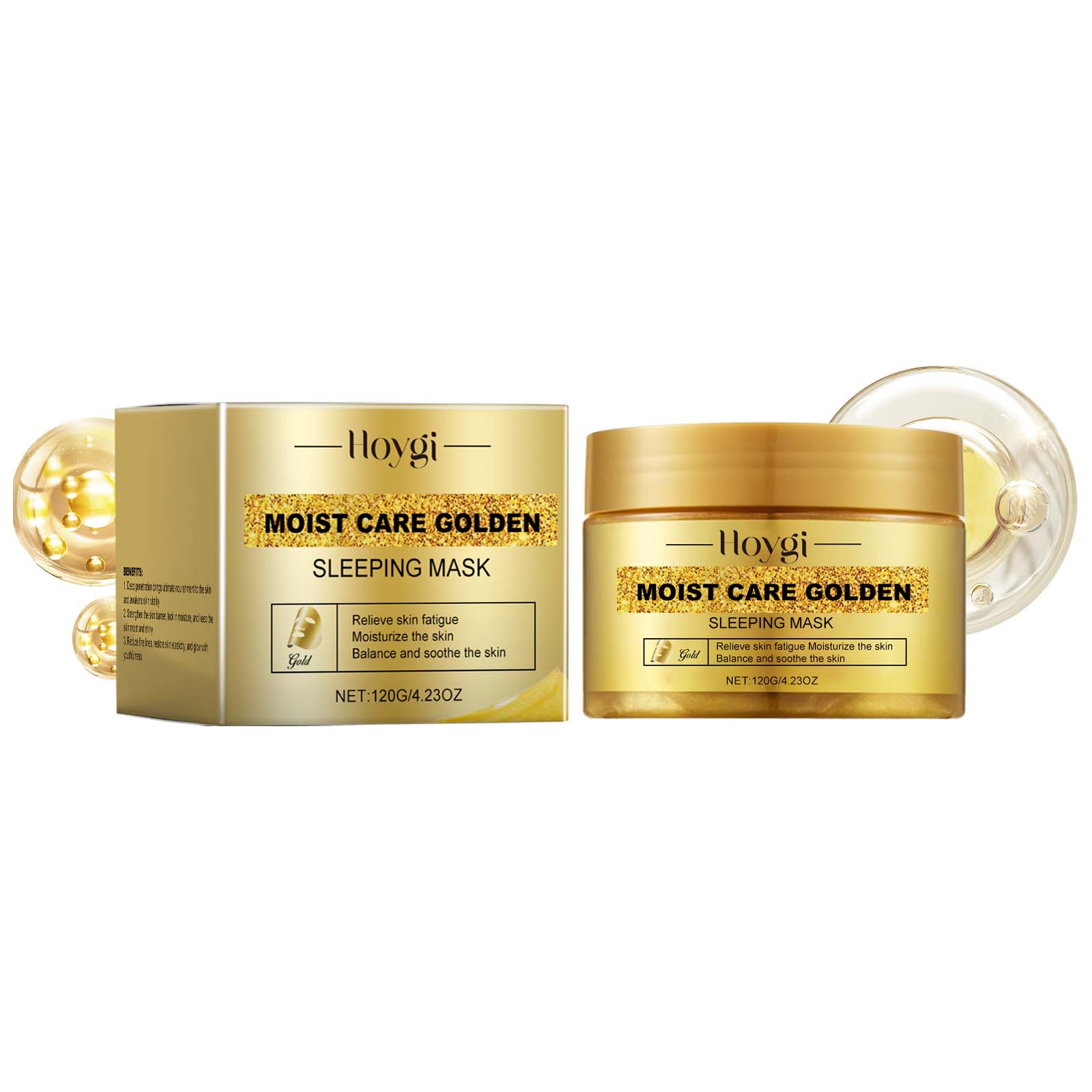 Gold Sleeping Mask, Moisturizing, Moisturizing, Moisturizing, Smoothing And Firming Skin Hydrating Mask