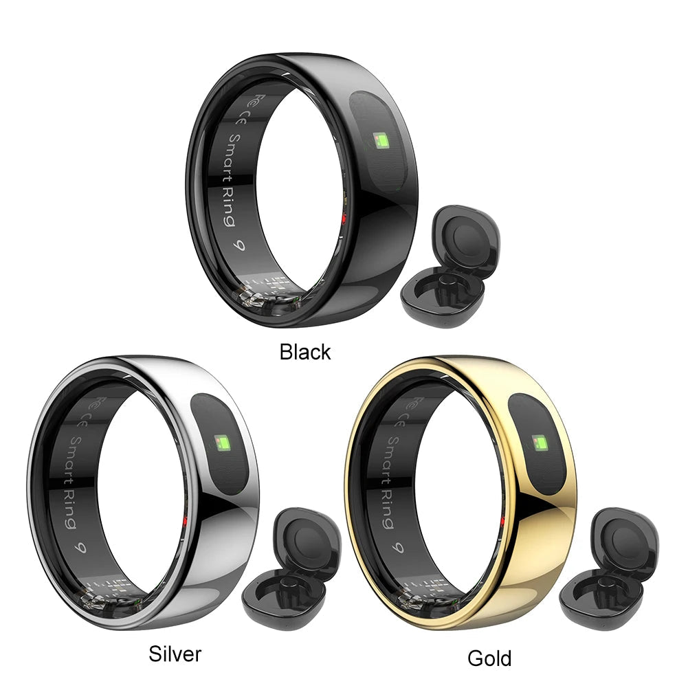 Smart Ring R08 Womens Men Electronic Smartring 5ATM Waterproof Sports Fitness Tracker Sleep Tracker for Xiaomi Samsung Phone