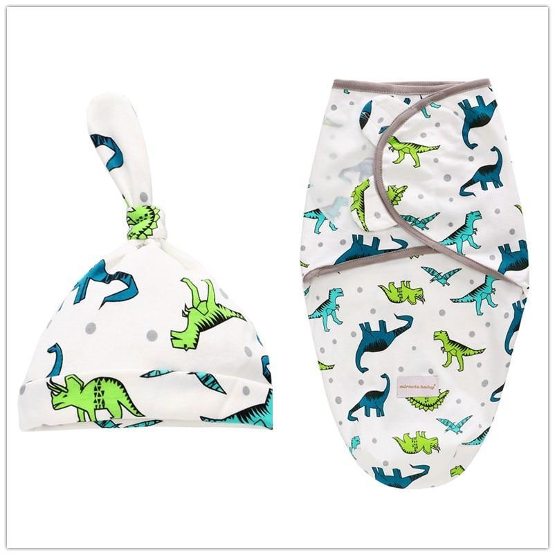 Baby Swaddle Blanket With Cap For Newborn Wrap Cotton Swaddling Bag Baby Envelope Sleep sack  Blanket .