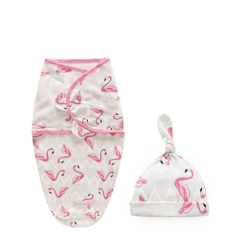 Baby Swaddle Blanket With Cap For Newborn Wrap Cotton Swaddling Bag Baby Envelope Sleep sack  Blanket .