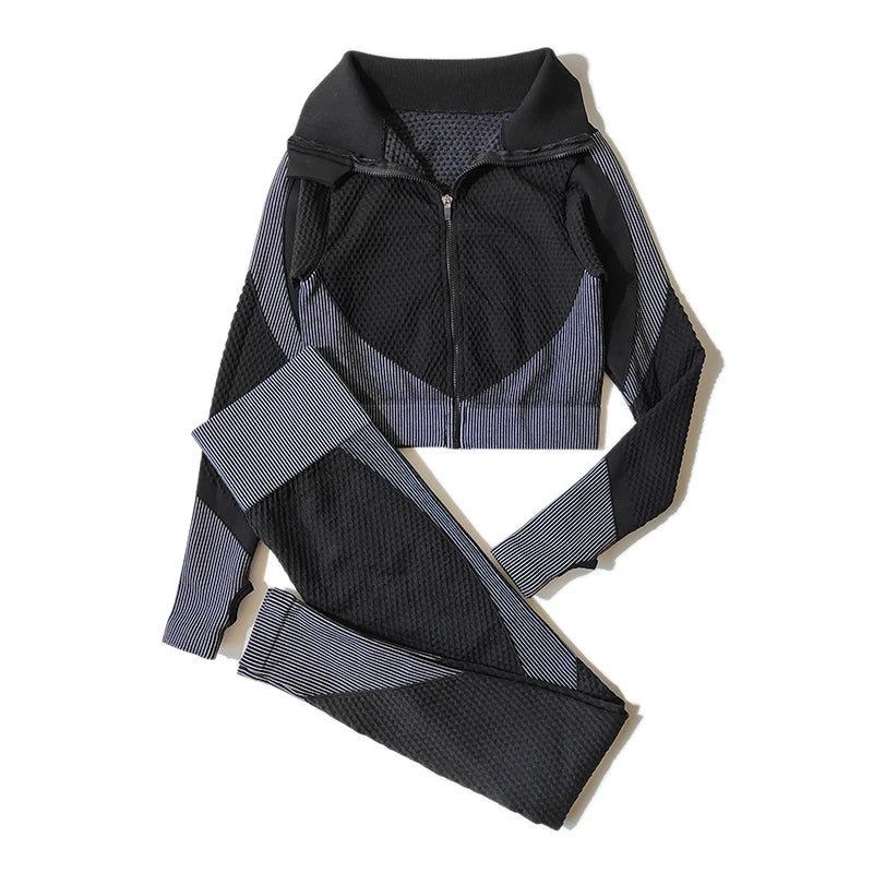 Yoga Leggings & Top Set Workout Clothes Gym Wear