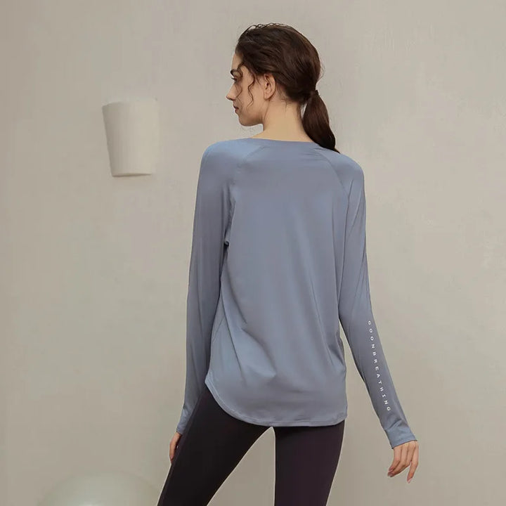 Long Sleeve Yogawear Blouse Workout Gym Clothing