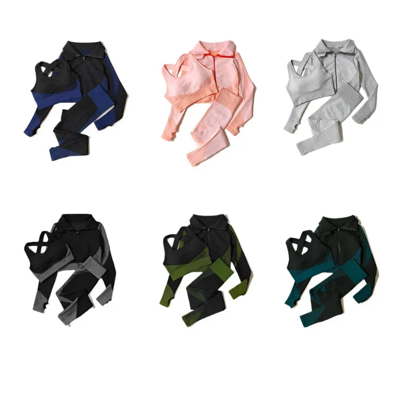 Yoga Leggings & Top Set Workout Clothes Gym Wear