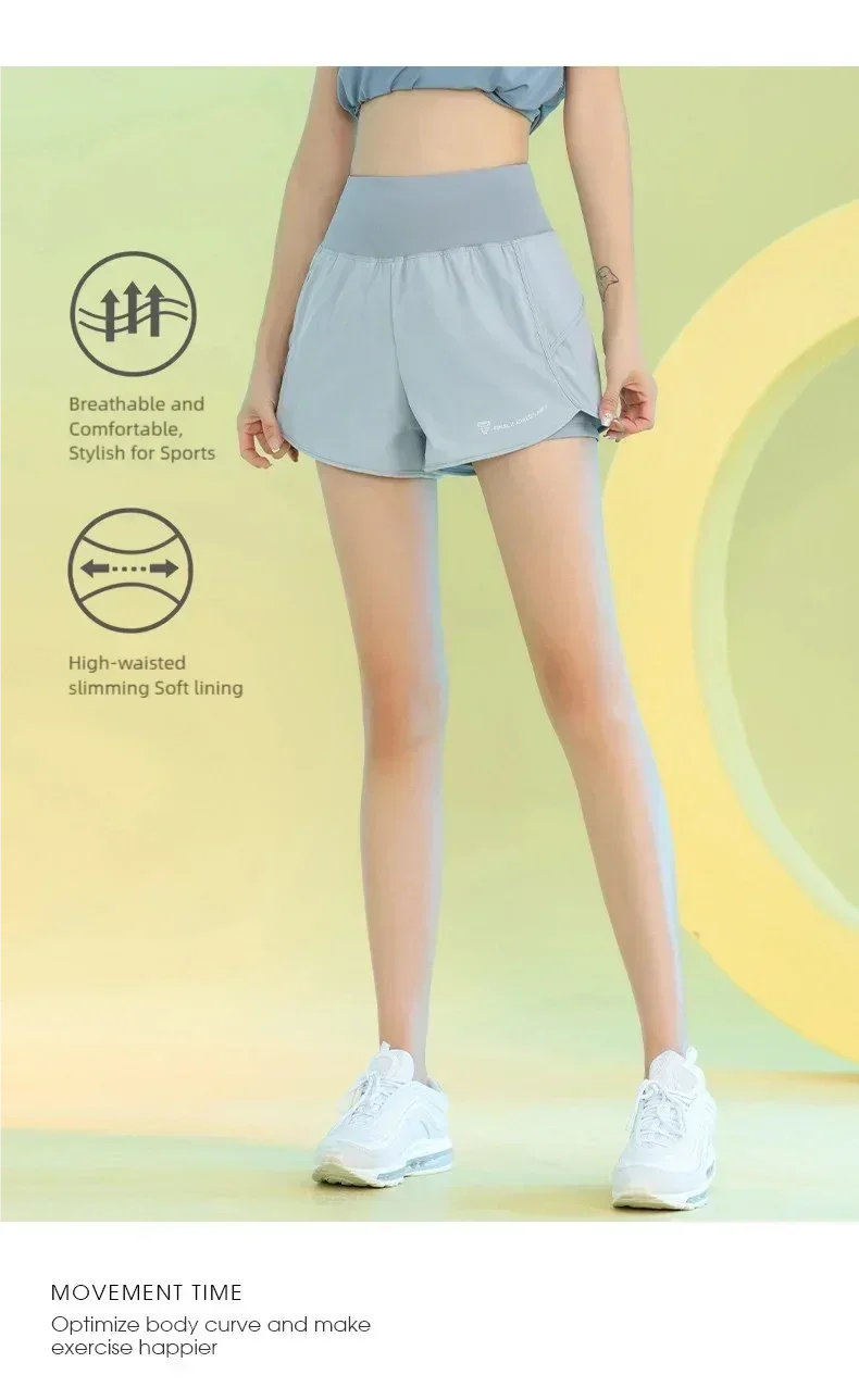 PHIGEER Yoga Shorts for Women Lightweight Gym Cycling Workout Shorts with Pocket Breathable Running Sweatpants Athletic Clothes