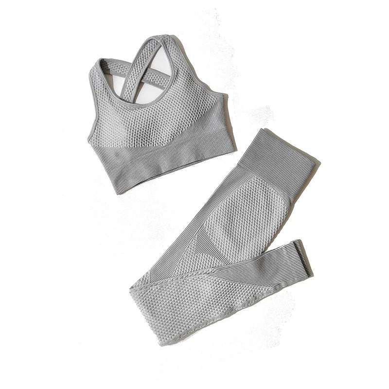 Yoga Leggings & Top Set Workout Clothes Gym Wear