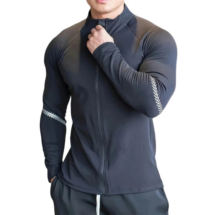 Men's Compression Sports Jacket | Gym Running Clothing & Quick Dry Fitness