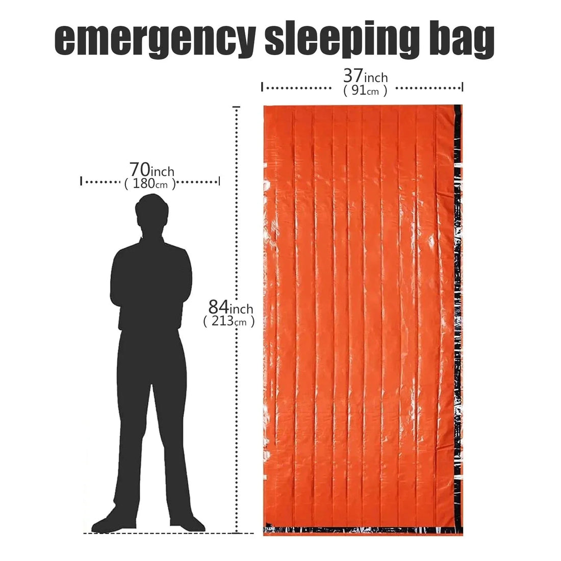 Emergency Survival Sleeping Bag – Portable Waterproof Mylar Thermal Bivy Sack for Camping & Rescue