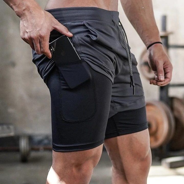 Camo Running Shorts Men Gym Sports Shorts 2 In 1 Quick Dry Workout Training Gym Fitness Jogging Short Pants Summer Men Shorts  Men's Running Gym Shorts Breathable with Pockets Quick Dry Sportswear