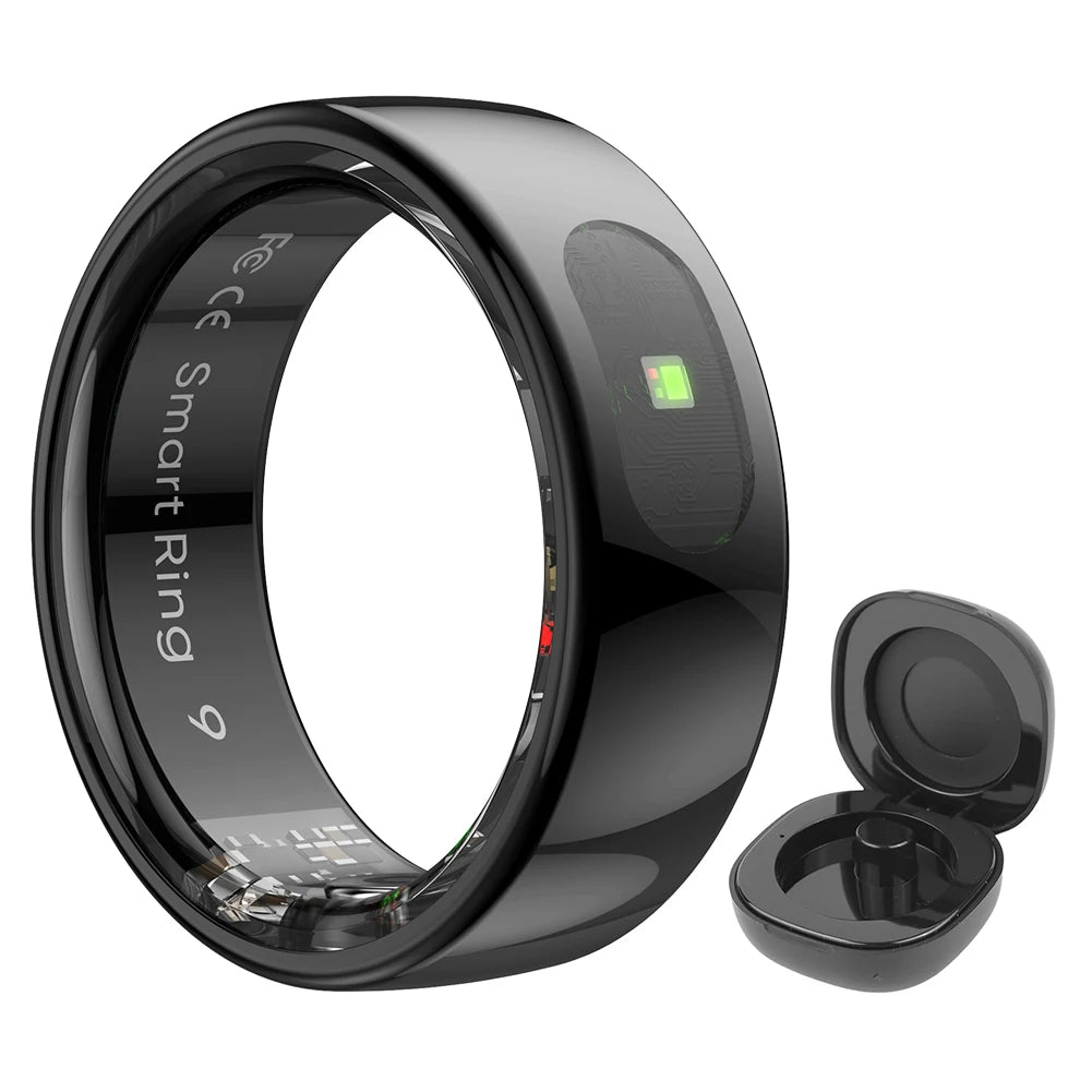Smart Ring R08 Womens Men Electronic Smartring 5ATM Waterproof Sports Fitness Tracker Sleep Tracker for Xiaomi Samsung Phone