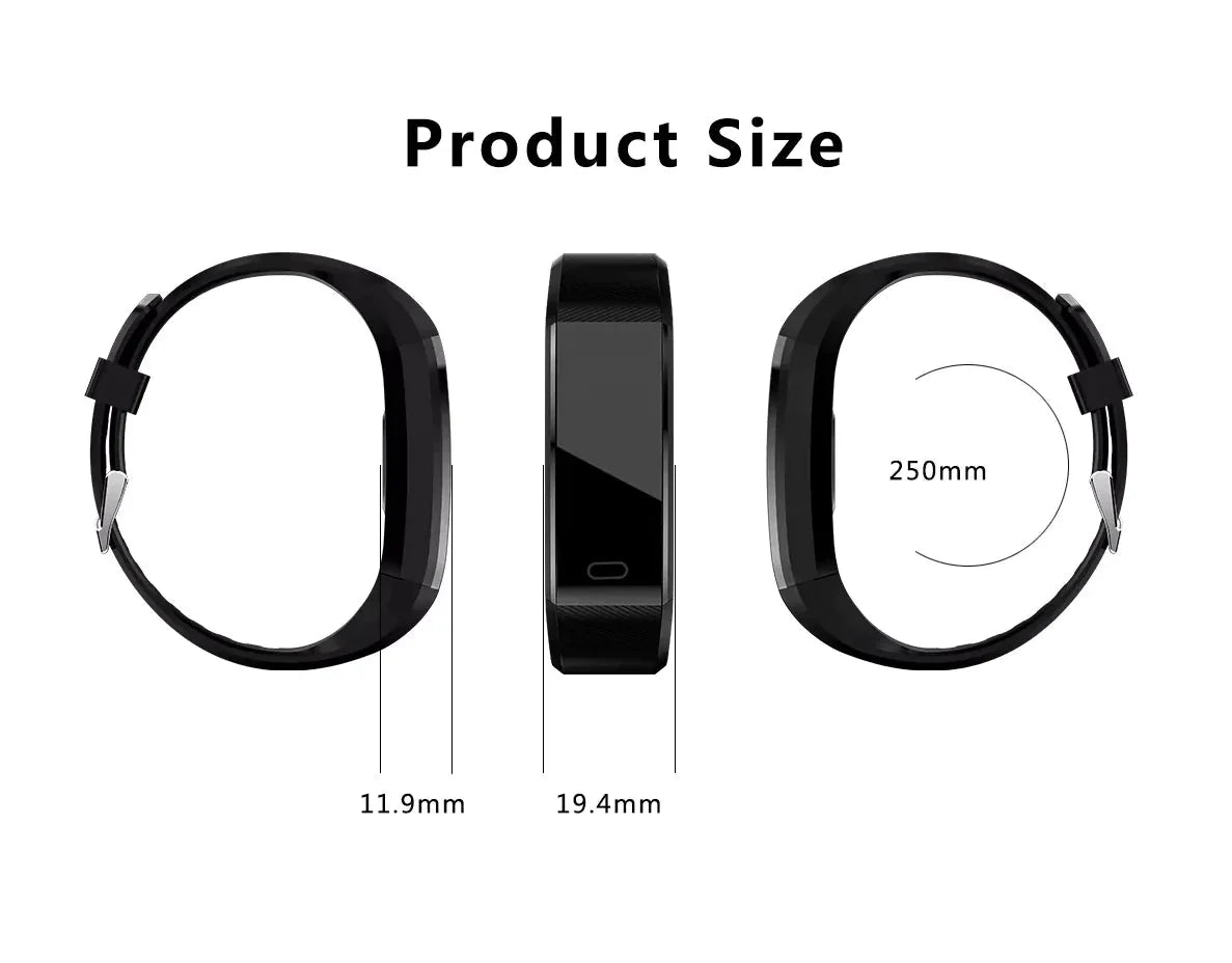 IP67 Waterproof Fitness Tracker Smart Watch with Heart Rate, BP, Sleep & Multi‑Sport