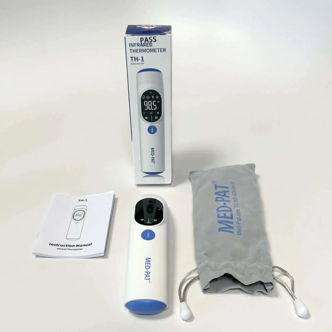 Med-Pat TH-1 Digital Infrared Thermometer – 4-in-1 Ear & Forehead