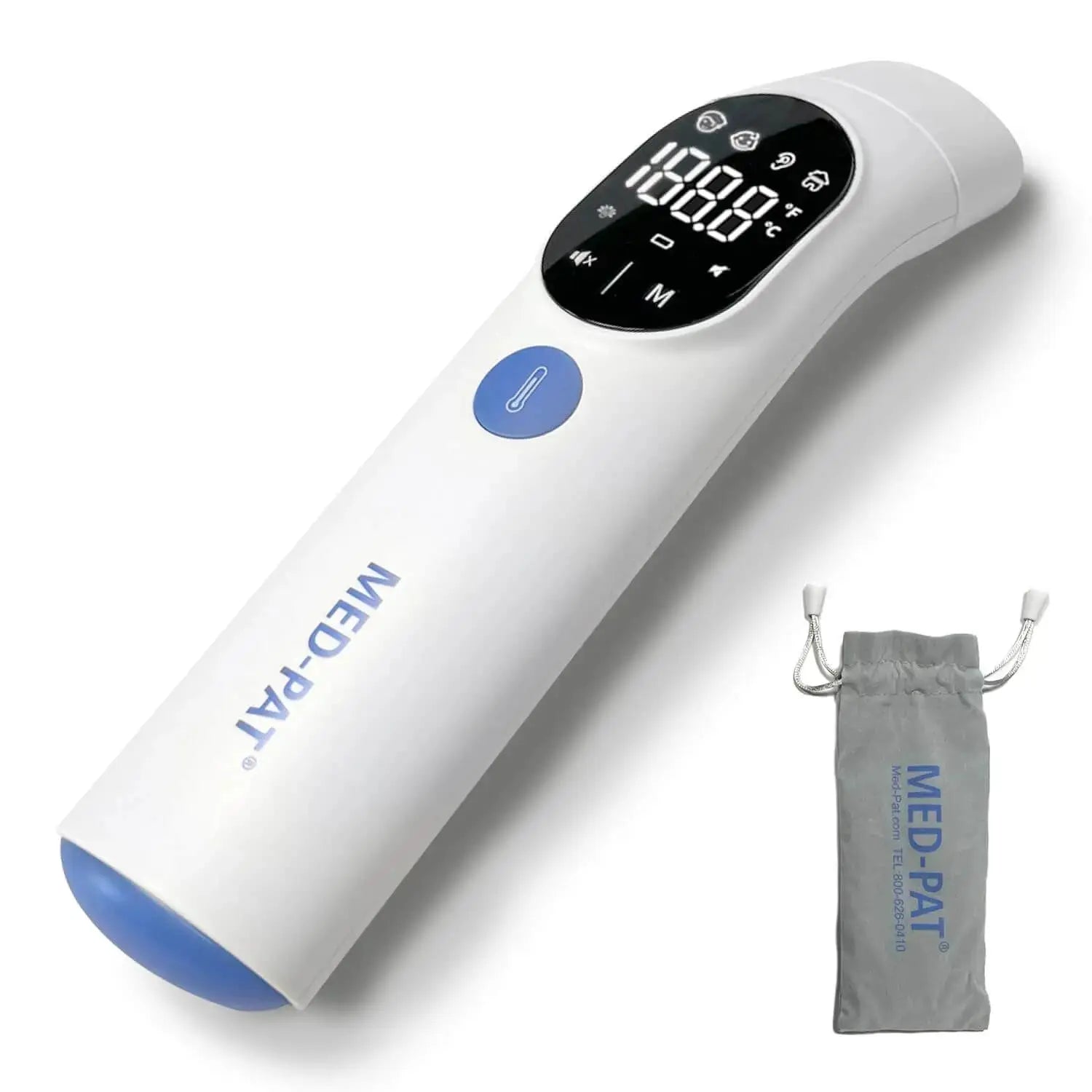 Med-Pat TH-1 Digital Infrared Thermometer – 4-in-1 Ear & Forehead