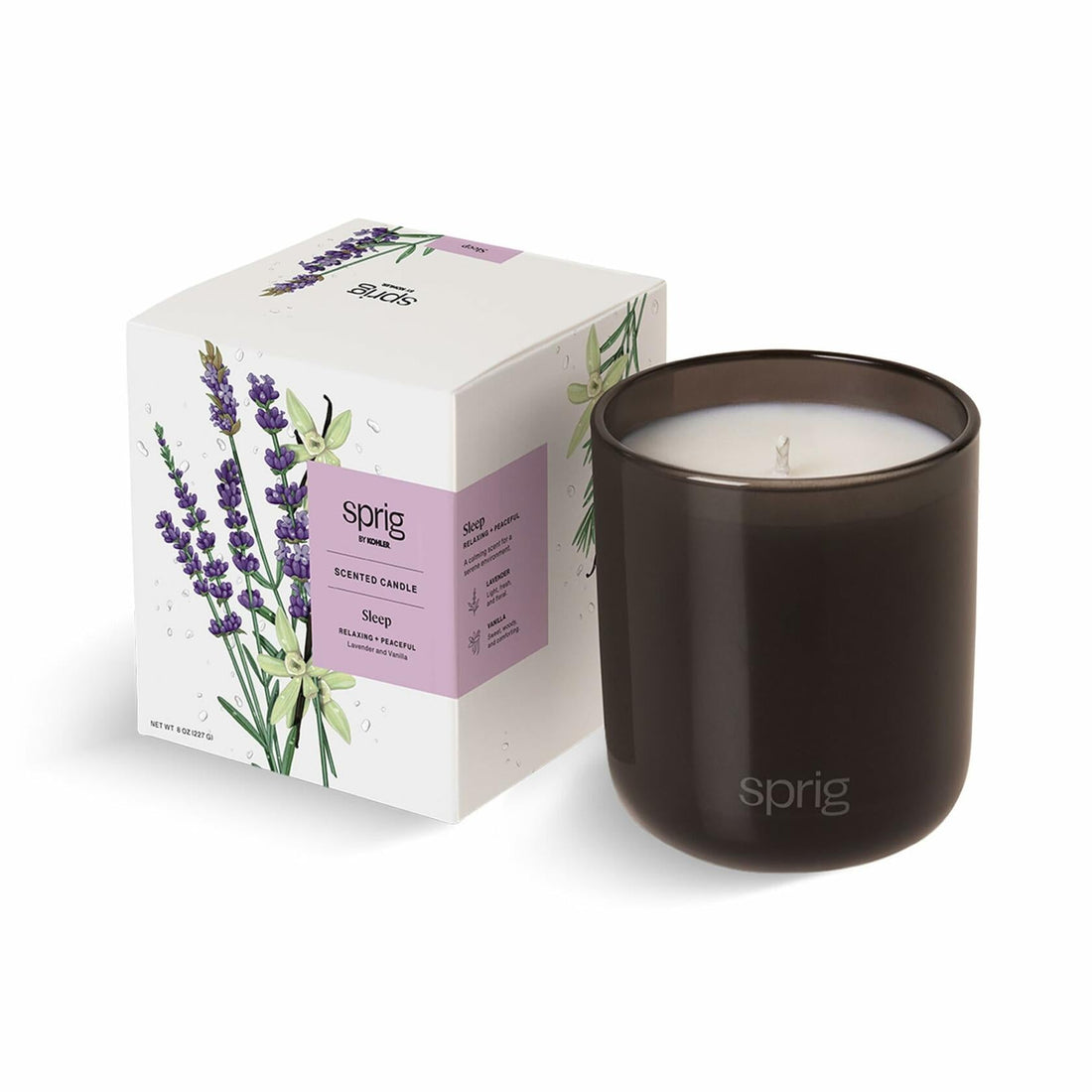 Sprig by Kohler Sleep Aromatherapy Candle with Lavender and Vanilla - 8 oz