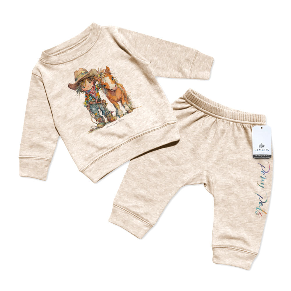 Pony Pals Cowboy - Infant Boys Western 2 Piece Sweatsuit